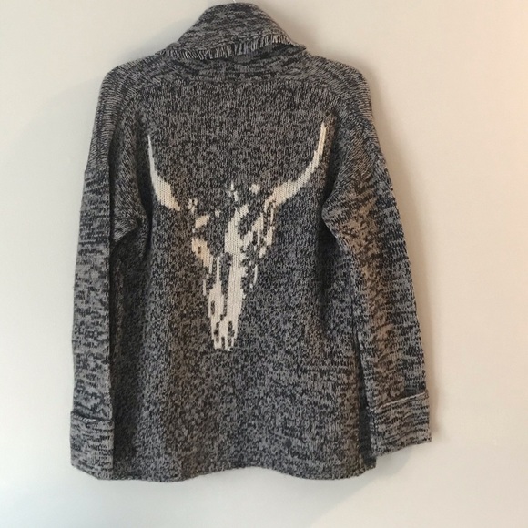 1 LEFT NWT 360 Skull Cashmere Holly Shawl Cardigan - Picture 6 of 8